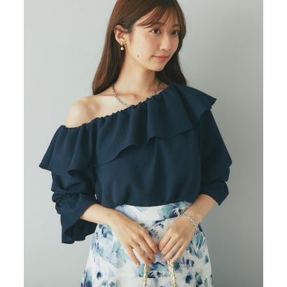 【La boutique BonBon】アシメワンショルブラウス （offwhite）｜詳細画像