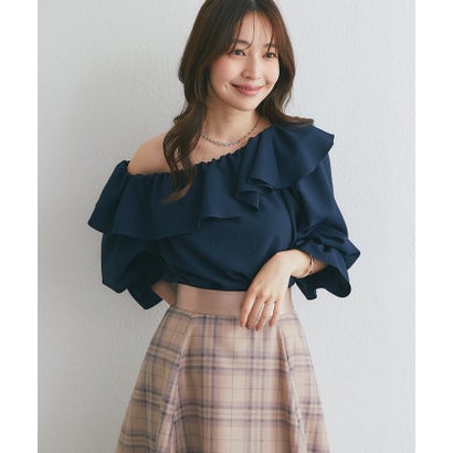 パル PAL 【La boutique BonBon】アシメワンショルブラウス （violet）｜詳細画像