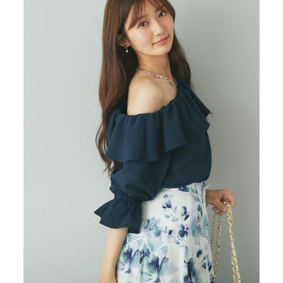 パル PAL 【La boutique BonBon】アシメワンショルブラウス （violet）｜詳細画像
