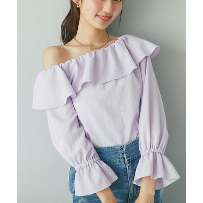 パル PAL 【La boutique BonBon】アシメワンショルブラウス （violet）｜詳細画像