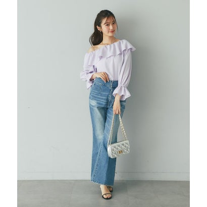 パル PAL 【La boutique BonBon】アシメワンショルブラウス （violet）｜詳細画像