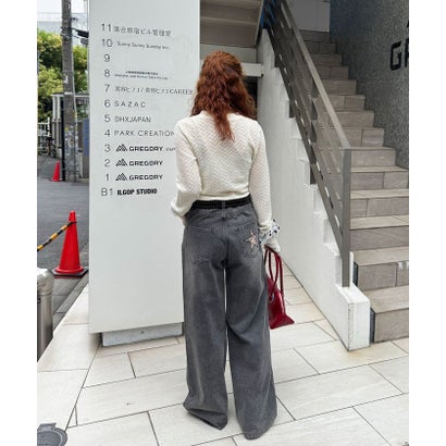 【Ciaopanic】フラワーパッチダメージデニムパンツ （blue）｜詳細画像