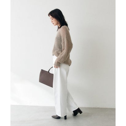【RIVE DROITE】モヘヤブレンドルーズネックニット （offwhite）｜詳細画像