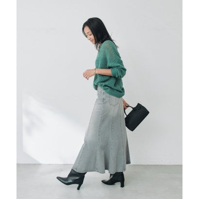 【RIVE DROITE】モヘヤブレンドルーズネックニット （offwhite）｜詳細画像