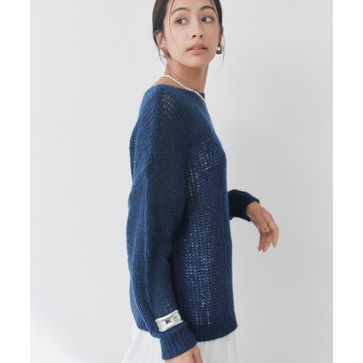 【RIVE DROITE】モヘヤブレンドルーズネックニット （offwhite）｜詳細画像