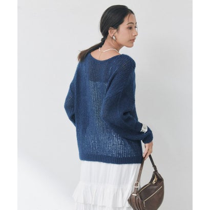 【RIVE DROITE】モヘヤブレンドルーズネックニット （offwhite）｜詳細画像