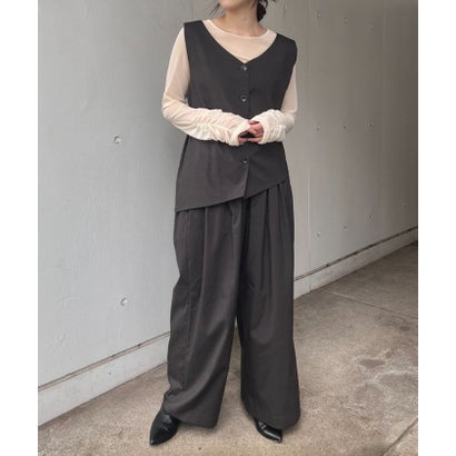 【SHENERY】グレンチェックベスト （brown）｜詳細画像