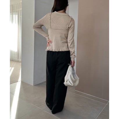 【CAPRICIEUX LE'MAGE】【セットアイテム】レイヤードフリルキャミ （beige）｜詳細画像