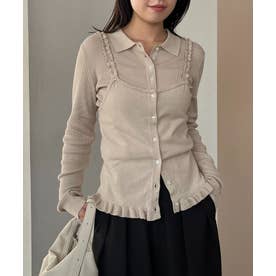 【CAPRICIEUX LE'MAGE】【セットアイテム】レイヤードフリルキャミ （beige）