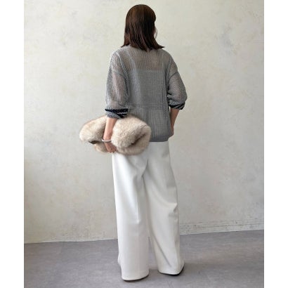 【DouDou】ナンバリングメッシュニット （gray）｜詳細画像