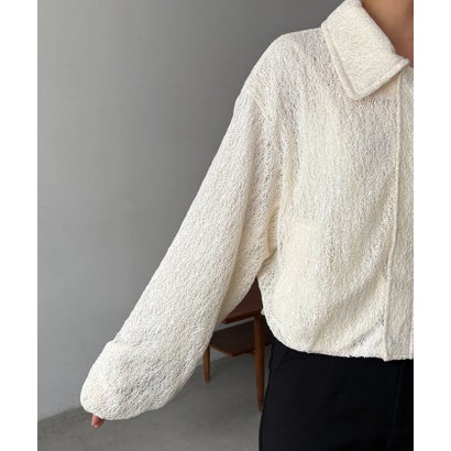 【CAPRICIEUX LE'MAGE】レースブルゾン （offwhite）｜詳細画像