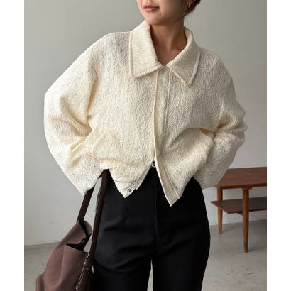 【CAPRICIEUX LE'MAGE】レースブルゾン （offwhite）｜詳細画像