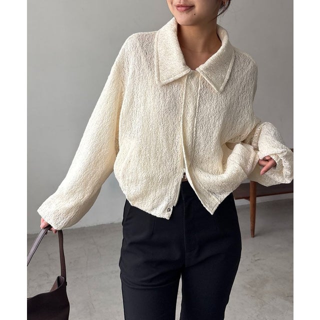 【CAPRICIEUX LE'MAGE】レースブルゾン （offwhite）