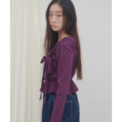 パル PAL 【Discoat】【umm.】リボンシャーリングトップス （offwhite）｜詳細画像