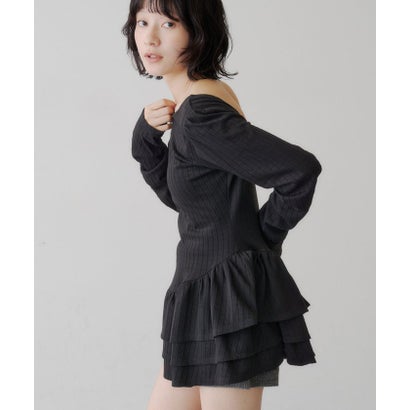 【Kastane】バレリーナペプラムミニワンピース （black）｜詳細画像