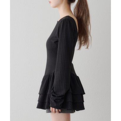 【Kastane】バレリーナペプラムミニワンピース （black）｜詳細画像