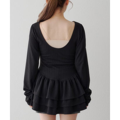 【Kastane】バレリーナペプラムミニワンピース （black）｜詳細画像