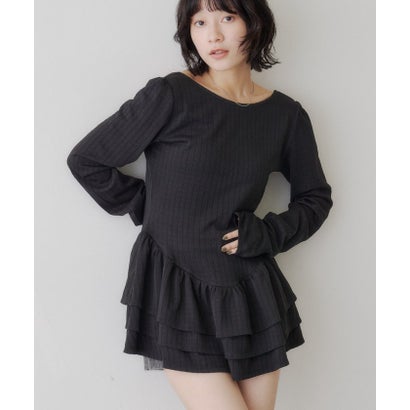 【Kastane】バレリーナペプラムミニワンピース （black）｜詳細画像