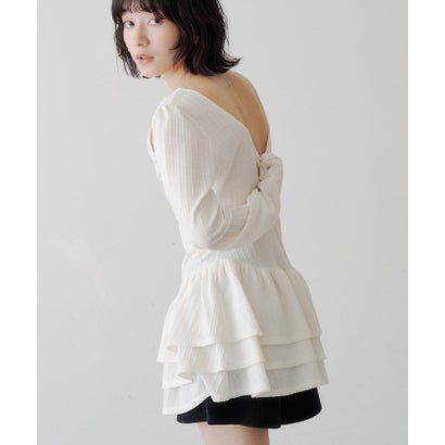 【Kastane】バレリーナペプラムミニワンピース （offwhite）｜詳細画像