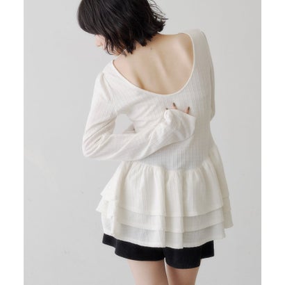 【Kastane】バレリーナペプラムミニワンピース （offwhite）｜詳細画像