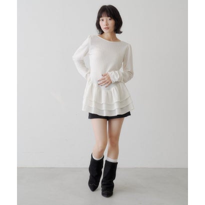 【Kastane】バレリーナペプラムミニワンピース （offwhite）｜詳細画像