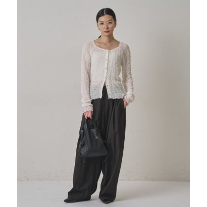 パル PAL 【Omekashi】スクエアシャーリングカーディガン （brown）｜詳細画像