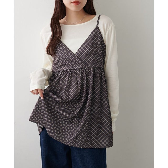 【Discoat】カシュクールキャミチュニック （brown）