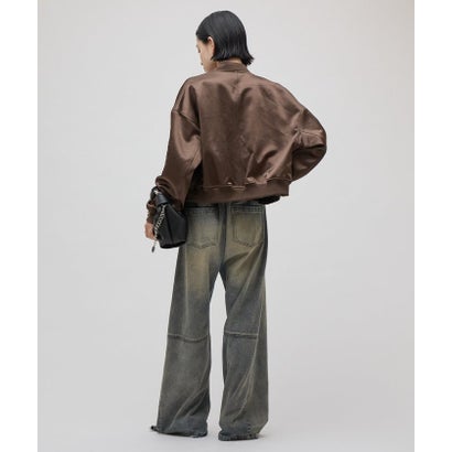【Lui's】サテンボンディングダブルZIP MA-1 （brown）｜詳細画像