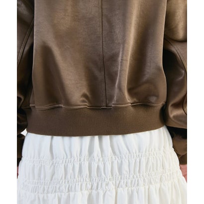 【Lui's】サテンボンディングダブルZIP MA-1 （brown）｜詳細画像
