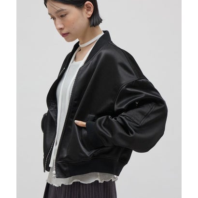 【Lui's】サテンボンディングダブルZIP MA-1 （brown）｜詳細画像