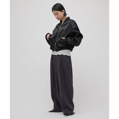 【Lui's】サテンボンディングダブルZIP MA-1 （brown）｜詳細画像