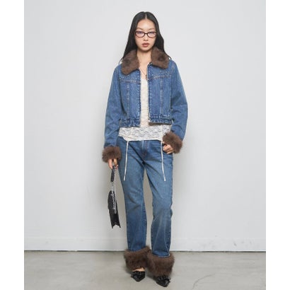 パル PAL 【WHO'S WHO gallery】ビジュファーデニムジャケット （brown）｜詳細画像