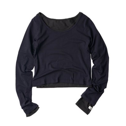 【WHO'S WHO gallery】【SLOPPY】 PACK L/S TEE （charcoal）｜詳細画像