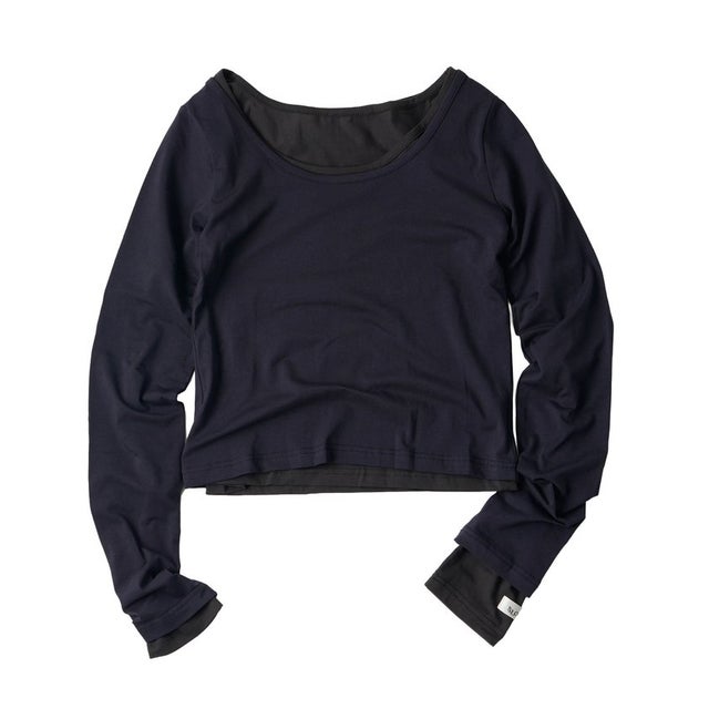 【WHO'S WHO gallery】【SLOPPY】 PACK L/S TEE （charcoal）