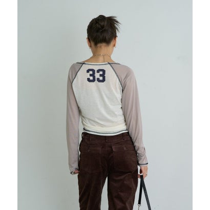 【RAY CASSIN】シアーラグランTシャツ / ロンT （navy）｜詳細画像