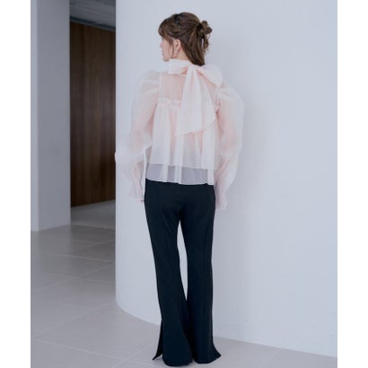 パル PAL 【Chico】バックリボンオーガンジーパフブラウス （pink）｜詳細画像