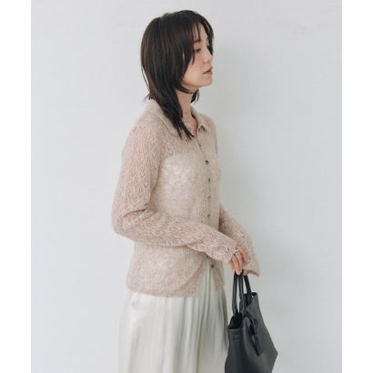 【RIVE DROITE】メッシュパターンポロニット （gray）｜詳細画像