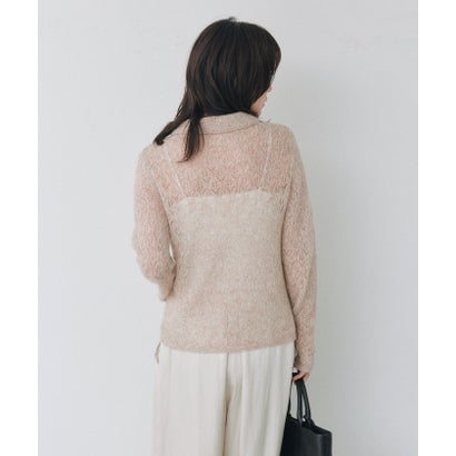 【RIVE DROITE】メッシュパターンポロニット （gray）｜詳細画像