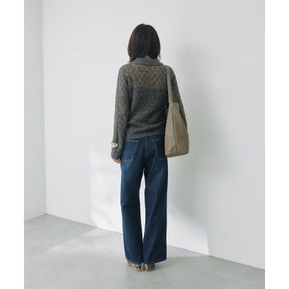 【RIVE DROITE】メッシュパターンポロニット （gray）｜詳細画像