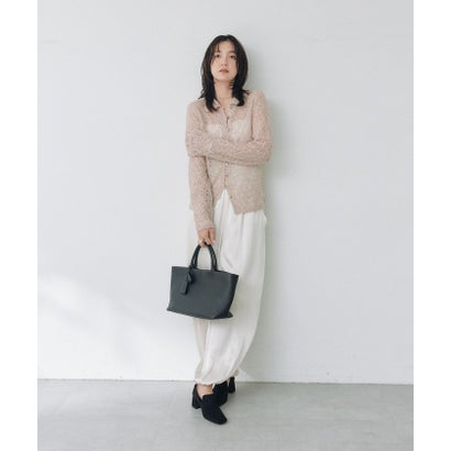 【RIVE DROITE】メッシュパターンポロニット （beige）｜詳細画像