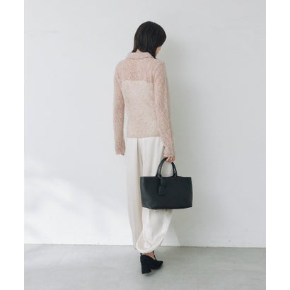 【RIVE DROITE】メッシュパターンポロニット （beige）｜詳細画像