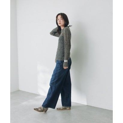 【RIVE DROITE】メッシュパターンポロニット （beige）｜詳細画像