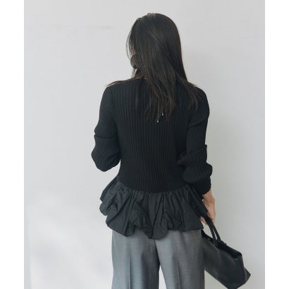 【RIVE DROITE】ペプラムドッキングニットカーディガン （offwhite）｜詳細画像