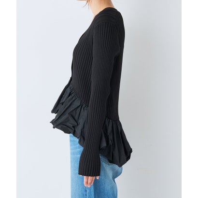 【RIVE DROITE】ペプラムドッキングニットカーディガン （offwhite）｜詳細画像