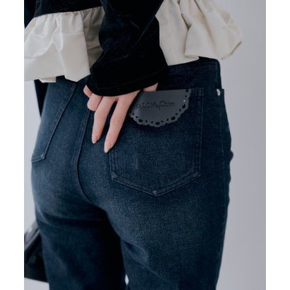 【Chico】スリットスリムスキニーデニムパンツ （black(3)）｜詳細画像
