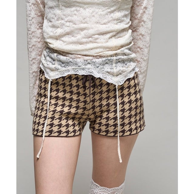 【WHO'S WHO gallery】パターンニットショーツ （brown）