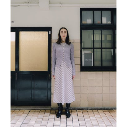 【Kastane】【CINAMOD】 CHECK PRINT ONE-PIECE （pink）｜詳細画像