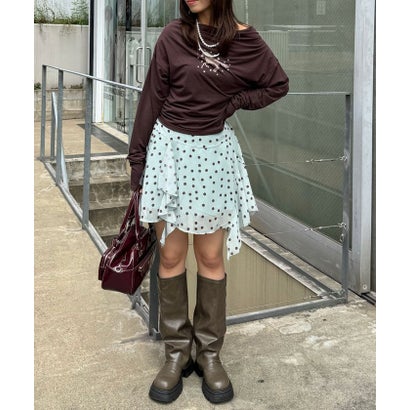 【Ciaopanic】ドットシアーイレヘムニミスカート （brown）｜詳細画像