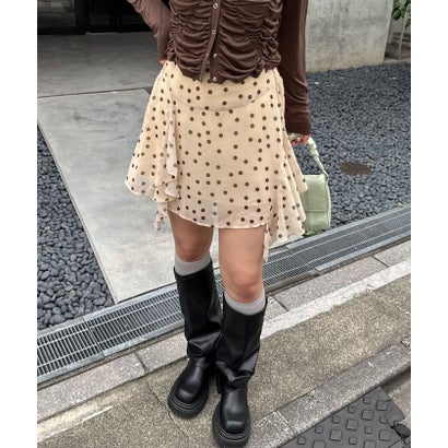 【Ciaopanic】ドットシアーイレヘムニミスカート （brown）｜詳細画像