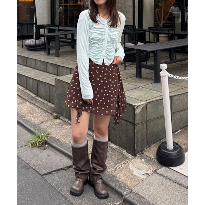 【Ciaopanic】ドットシアーイレヘムニミスカート （brown）｜詳細画像